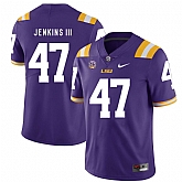LSU Tigers 47 Nelson Jenkins III Purple Nike College Football Jersey Dzhi,baseball caps,new era cap wholesale,wholesale hats